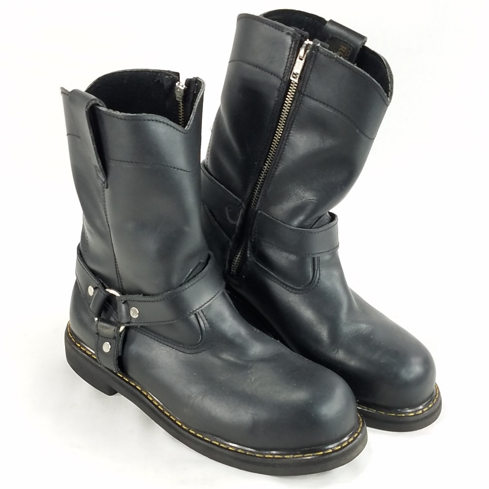 Rom's Mens Motorcycle Steel Toe Safety Work Boots - Picture 2 of 8